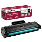 Картридж лазерный SONNEN (SH-W1106A) С ЧИПОМ для HP Laser107/135 ВЫСШЕЕ КАЧЕСТВО, черный, 1000 страниц, 363970