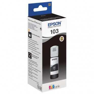 Чернила EPSON 103 (C13T00S14A) для СНПЧ EPSON L3100/L3101/L3110/L3150/L3151/L1110, черные, ОРИГИНАЛЬНЫЕ