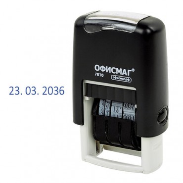 Датер-мини ОФИСМАГ, месяц цифрами, оттиск 22х4 мм, "Printer 7810 BANK", 271926